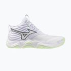 Buty do siatkówki damskie Mizuno Wave Momentum Elite Mid white/balsam green/ambrosia