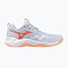Buty do siatkówki damskie Mizuno Wave Momentum Pro blue finch/lava orange/flamingo coral