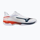 Buty do tenisa męskie Mizuno Wave Exceed Court AC white/insignia blue/orange