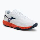 Buty do tenisa męskie Mizuno Wave Enforce Court 2 AC white/insignia blue/orange