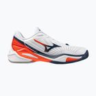 Buty do tenisa męskie Mizuno Neo Ace AC white/insignia blue/orange