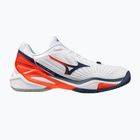 Buty do tenisa męskie Mizuno Neo Ace CC white/insignia blue/orange