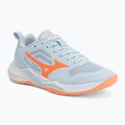 Buty do piłki ręcznej damskie Mizuno Wave Stealth Pro blue finch/lava orange