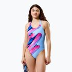 Strój pływacki jednoczęściowy damski Speedo FL Placement Printed Powerback brushy shadows/cruise
