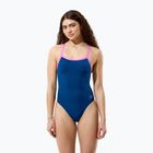 Strój pływacki jednoczęściowy damski Speedo Solid Turnback denim teal