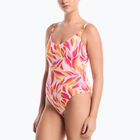 Strój pływacki jednoczęściowy damski Nike V-Neck desert pink