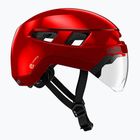 Kask rowerowy Lazer Urbanize NTA + Led metallic red