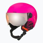 Kask narciarski dziecięcy Bollé Quiz Visor Jr hot pink matte/orange gun