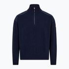Sweter męski Dovre Ribbed Knit Half Zip navy
