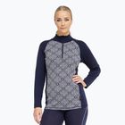 Bluza termoaktywna damska Dovre Wool Organic Half Zip navy