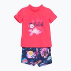 Koszulka + szorty do pływania dziecięce Color Kids Set diva/pink