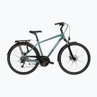 Rower trekkingowy męski KROSS Trans 3.0 zielony/srebrny/połysk