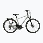 Rower trekkingowy męski KROSS Trans 3.0 srebrny/błękitny/połysk