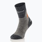 Skarpety damskie Brubeck Trekking Merino jasnoszary/pomarańczowy