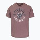 Koszulka męska Pitbull Shkull Logo dusty burgundy