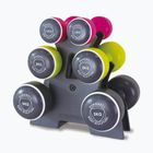 Zestaw hantli ze stojakiem Body Sculpture Smart Bw 108T 19 kg pink/yellow/black