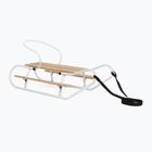 Sanki metalowe HUMBAKA z oparciem i podnóżkami biały