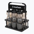 Zestaw OneTeam koszyk Water Bottle Carries + bidon Sportano x 6 szt czarny