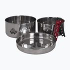 Zestaw naczyń turystycznych Alpinus Jukatan 2l, 1,5 l i 0,6 l stalowy