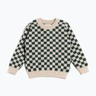 Sweter dziecięcy KID STORY Merino green chessboard