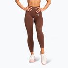 Legginsy damskie Gym Glamour Basic Scrunch brown