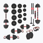 Zestaw ciężarów HMS SGN120 Pro Set 6W1 20 kg czarny/czerwony