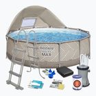Basen stelażowy Bestway Steel Pro Max Pool Set 396 x 107 cm beżowy