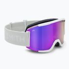 Gogle narciarskie Smith Squad white vapor/chromapop everyday violet mirror/clear