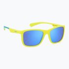 Okulary przeciwsłoneczne dziecięce Polaroid PLD 8053/S matte yellow azure/blue mirror polarized