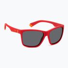 Okulary przeciwsłoneczne dziecięce Polaroid PLD 8057/S matte red/grey polarized