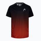 Koszulka tenisowa dziecięca HEAD Topspin Jr black/print vision