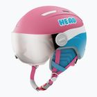 Kask narciarski dziecięcy HEAD Maja Visor pink/blue/silver red