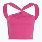 Top damski adidas Ribbed Active Seamless Halter Bralette 3D semi lucid fuchsia