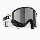 Gogle narciarskie dziecięce Bliz Liner Jr black white logo/brown&silver mirror