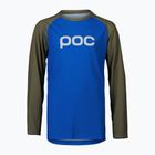 Longsleeve rowerowy dziecięcy POC Essential MTB Jr natrium blue/epidote green