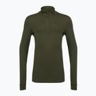 Bluza termoaktywna męska Pinewood Abisko Merino Base Layer Half Zip d.mossgreen