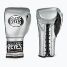 Rękawice bokserskie Cleto Reyes Lace Up Sparring silver