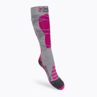 Skarpety narciarskie damskie X-Socks Ski Silk Merino 4.0 grey melange/pink