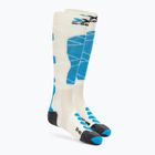 Skarpety narciarskie damskie X-Socks Ski Silk Merino 4.0 white/black/turquoise