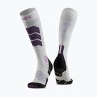 Skarpety narciarskie X-Socks Ski Expert Silk Merino Otc white/lavender