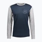 Bluza termoaktywna męska SCOTT Defend Merino dark blue/light grey melange