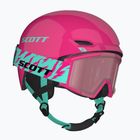 Kask narciarski dziecięcy SCOTT Track + Gogle Factor Pro Combo neon pink/mint green