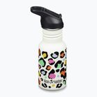 Butelka turystyczna dziecięca Klean Kanteen Flip Seal Sport Cap Straw 355 ml leopard print