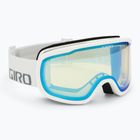 Gogle narciarskie Giro Cruz white wordmark/yellow boost