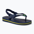 Sandały dziecięce Havaianas Baby Brasil Logo II navy blue / citrus yelloew