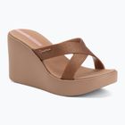 Klapki damskie Ipanema High Fashion II Slide brown/glitter/pink