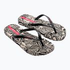 Japonki damskie Ipanema Animal Print VI beige/black/pink