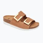 Klapki damskie Scholl Montery 2 Straps Ad Med cognac