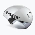 Kask rowerowy MET Codatronica white/silver matt glossy