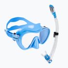 Zestaw do nurkowania Cressi F1 + Supernova Dry blue metal
